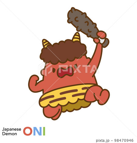 日本の鬼のキャラクターシリーズ「怒る鬼」のイラスト素材 [98470946] - PIXTA
