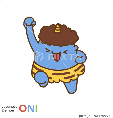 日本の鬼のキャラクターシリーズ「元気な鬼」 98470951