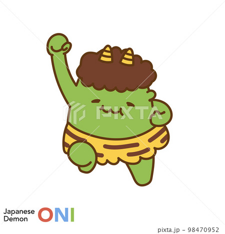 日本の鬼のキャラクターシリーズ「元気な鬼」 98470952