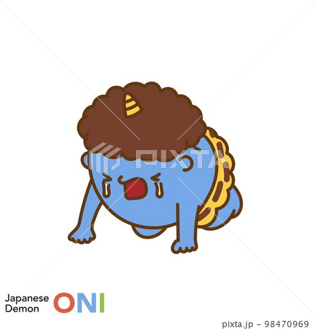 日本の鬼のキャラクターシリーズ「泣く鬼」 日本の鬼のキャラクターシリーズ「泣く鬼」 98470969