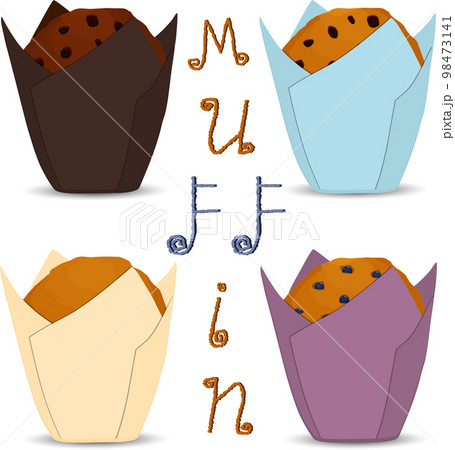 Various sweet tasty muffin Various sweet tasty muffin 98473141