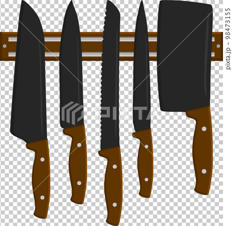 big set different types knives different size - Stock