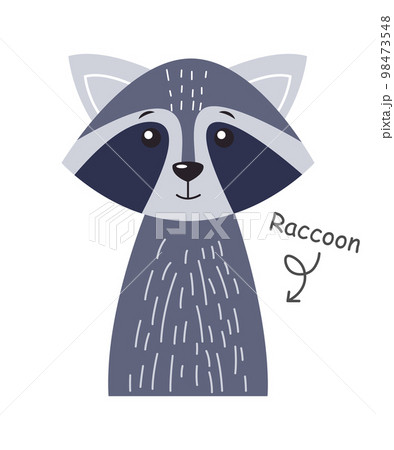 Raccoon . Cartoon character . Vector . Raccoon . Cartoon character . Vector . 98473548