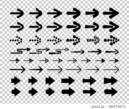 個性的な形状の矢印セット 98473671