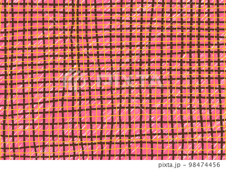 赤と黒と黄色のチェックの背景素材 赤と黒と黄色のチェックの背景素材 98474456