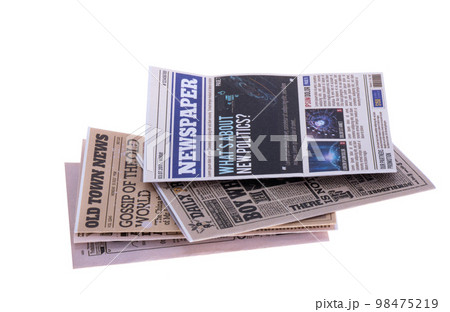 newspapers isolated 98475219