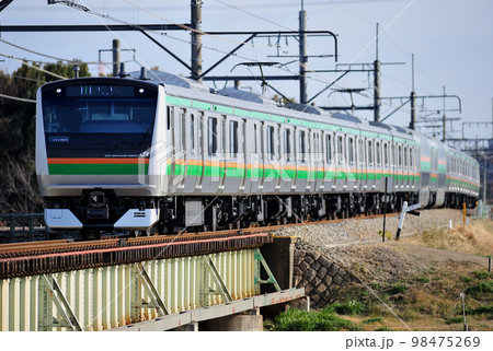 高崎線 岡部ー本庄 JR東日本 E233系3000番台 L10編成(高崎) 高崎線 岡部ー本庄 JR東日本 E233系3000番台 L10編成(高崎) 98475269
