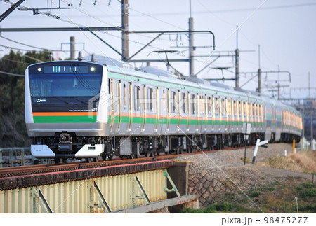 高崎線 岡部ー本庄 JR東日本 E233系3000番台 L11編成(高崎) 高崎線 岡部ー本庄 JR東日本 E233系3000番台 L11編成(高崎) 98475277