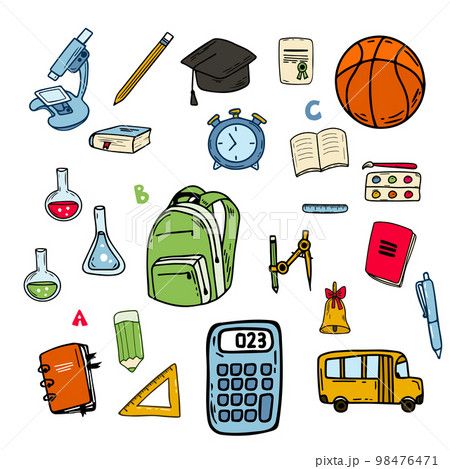 Learning and Education icon set in thin line style. 98476471