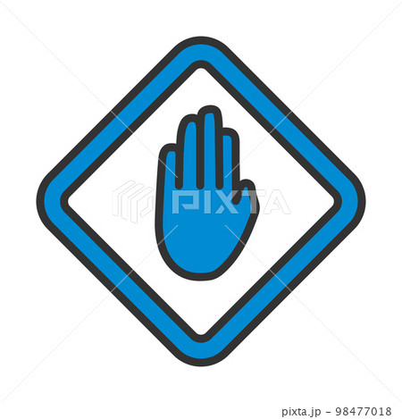 Icon Of Warning Hand 98477018
