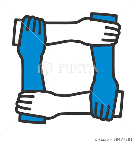 Icon Of Crossed Hands 98477281