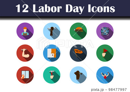 Labor Day Icon Set Labor Day Icon Set 98477997