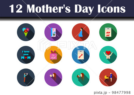 Mother's Day Icon Set Mother's Day Icon Set 98477998
