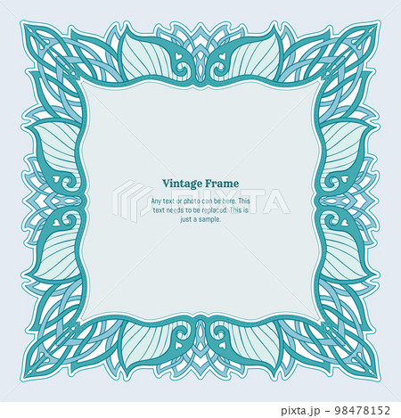 Decorative ornament border, frame, template for product label 98478152