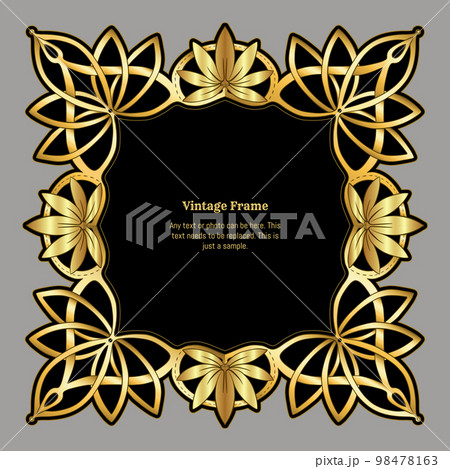 Decorative ornament border, frame, template for product label 98478163