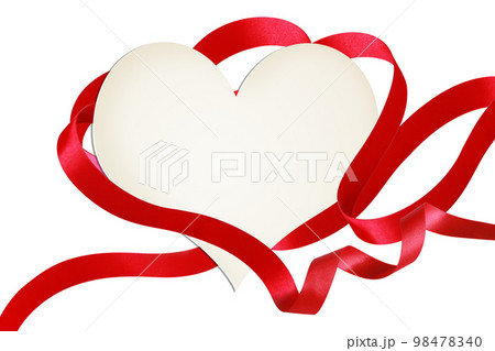 Happy valentine. Heart shaped elegant ribbon. Symbol of love. Happy valentine. Heart shaped elegant ribbon. Symbol of love. 98478340