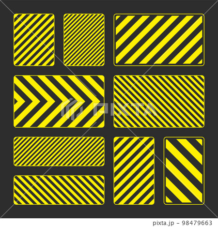 yellow diagonal stripes road