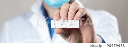 Negative test result by using rapid test device for COVID-19. Negative test result by using rapid test device for COVID-19. 98479938