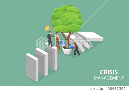 3D Isometric Flat Vector Conceptual Illustration of Crisis Management 3D Isometric Flat Vector Conceptual Illustration of Crisis Management 98482562