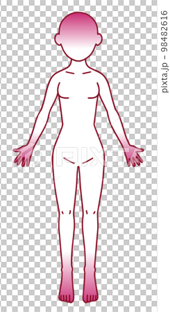 手足と頭部が火照る女性、更年期の症状のイラスト素材 [98482616] - PIXTA