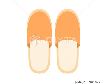 オレンジ色のスリッパのイラスト 98482736