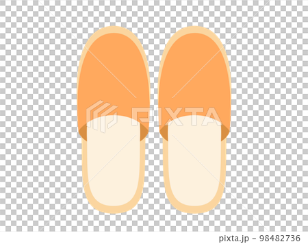 オレンジ色のスリッパのイラスト 98482736