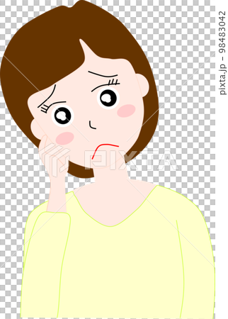 人物素材-陷入困境的年輕女性風格形象a young woman in trouble 98483042