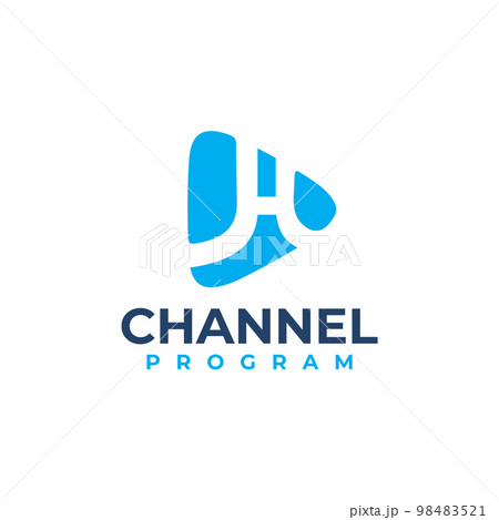 H letter channel program logo design H letter channel program logo design 98483521