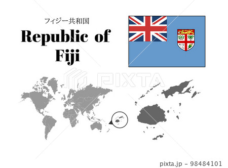 フィジー　国旗/地図/領土