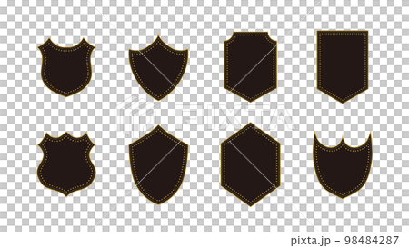 ヴィンテージレトロなアンティークタイトル枠フレーム。ベクターイラスト素材セット04 98484287