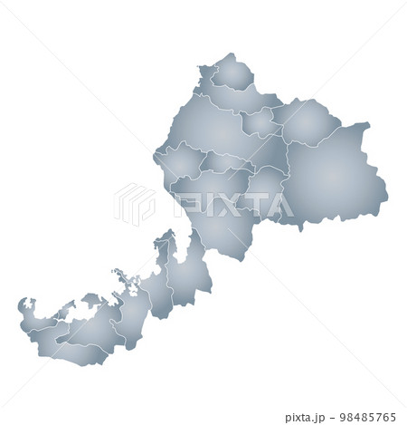 福井県と市町村地図 福井県と市町村地図 98485765