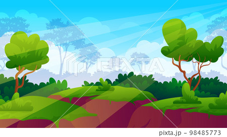Forest Landslide cartoon vector illustration Forest Landslide cartoon vector illustration 98485773