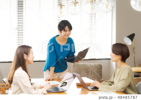 ミーティングをする女性達 ミーティングをする女性達 98485787