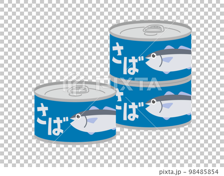 Illustration of canned mackerel 98485854