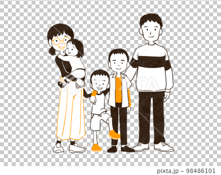 一家5口圖簡單夫妻3兄妹 98486101