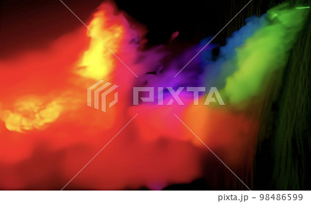 カラフルで美しい光のグラフィック背景素材 カラフルで美しい光のグラフィック背景素材 98486599