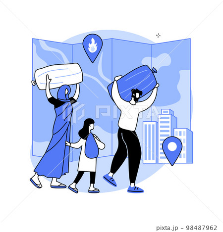 Internal migration abstract concept vector illustration. Internal migration abstract concept vector illustration. 98487962
