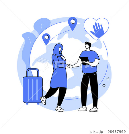 Integration of migrants abstract concept vector illustration. Integration of migrants abstract concept vector illustration. 98487969