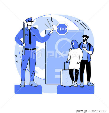 Migration policy abstract concept vector illustration. Migration policy abstract concept vector illustration. 98487970