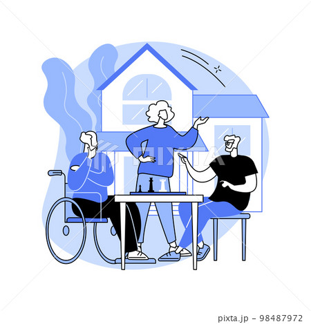 Communities for older people abstract concept vector illustration. 98487972