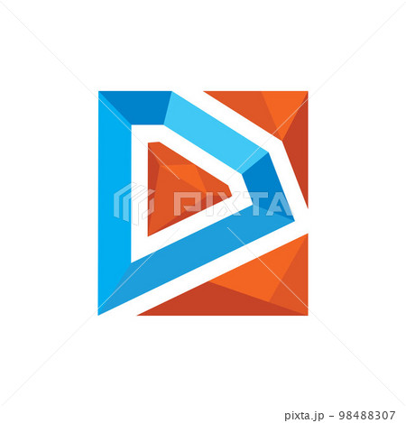 D letter diamond logo vector concept design template 98488307