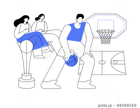 Basketball abstract concept vector illustration. 98488569