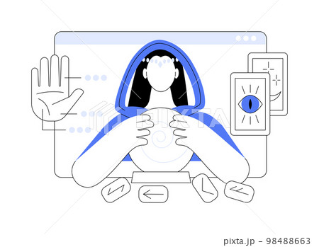 Fortune telling abstract concept vector illustration. 98488663