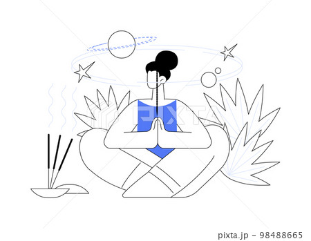 Mindfulness abstract concept vector illustration. 98488665