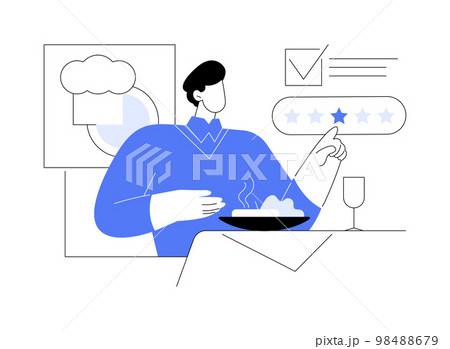 Food critic abstract concept vector illustration. 98488679