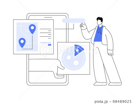 Food delivery service abstract concept vector illustration. 98489025