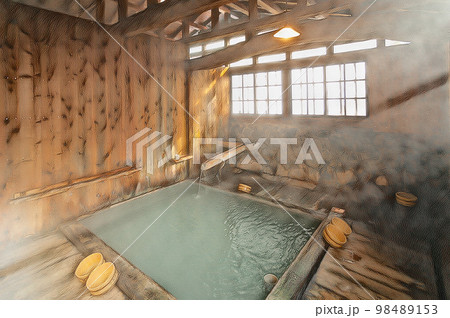 鶴の湯温泉　内湯　乳頭温泉郷 98489153