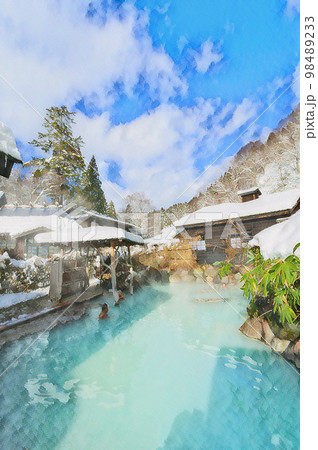 鶴の湯温泉　混浴露天風呂　乳頭温泉郷 98489233