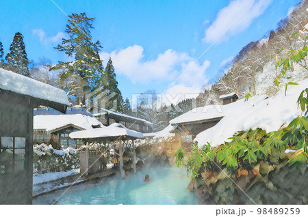 鶴の湯温泉 混浴露天風呂 乳頭温泉郷 鶴の湯温泉 混浴露天風呂 乳頭温泉郷 98489259
