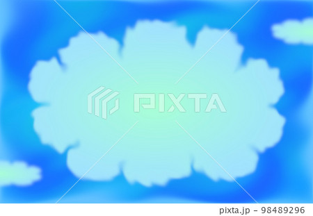 空に浮かぶ雲をイメージした背景枠 98489296